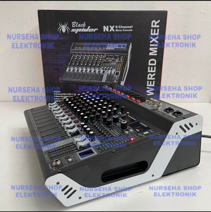 Power mixer Black spider NX8 NX 8 channel original garansi resmi