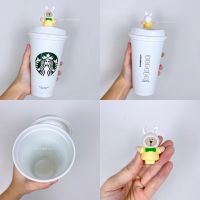 ? [พร้อมส่ง] แก้วรียูส+ที่ปิดรูเครื่องดื่ม Welcome Rabbit Collection / Starbucks แท้?‼️