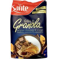 Sante gold belgium chocolate and orange granola กราโนล่ารสชอคโกแลตและส้ม ขนาด 300g