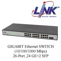 สวิตซ์ Link Gigabit Ethernet Switch 24+2 por