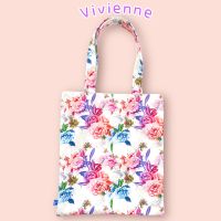 Tote poly กระเป๋าผ้า toteผ้า Mistry Rose size 11.5"x13"?