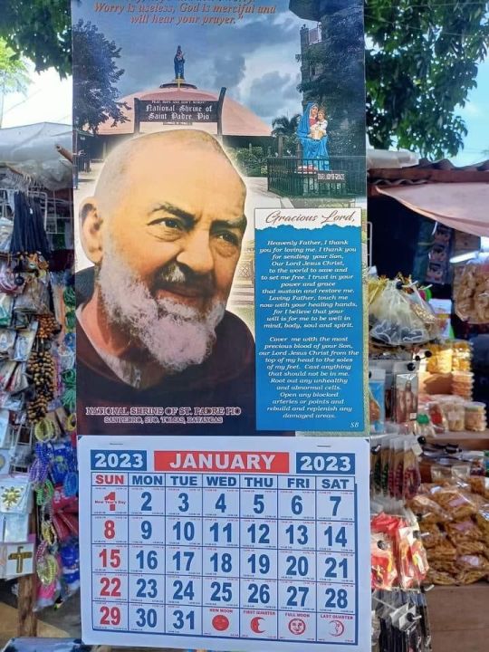 ST. PADRE PIO calendar from Padre Pio Shrine Sto. Tomas Batangas