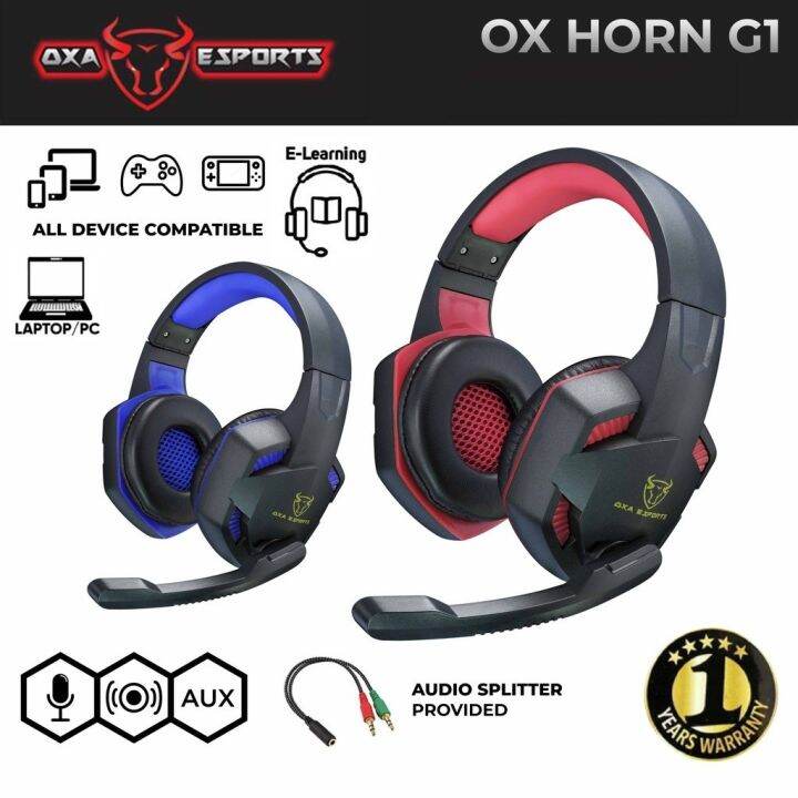 Oxa Esports OX HORN G1 Wired Gaming Headphone with Mic Microphone | Lazada