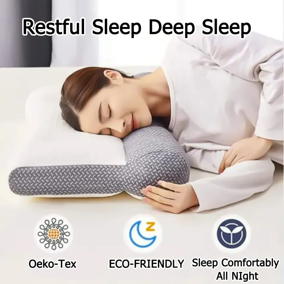 Ergonomic Pillow Ergonomic Neck Pillows Protect Spine Orthopedic for All  Sleeping Positions Cervical Contour Pillow Slow Rebound