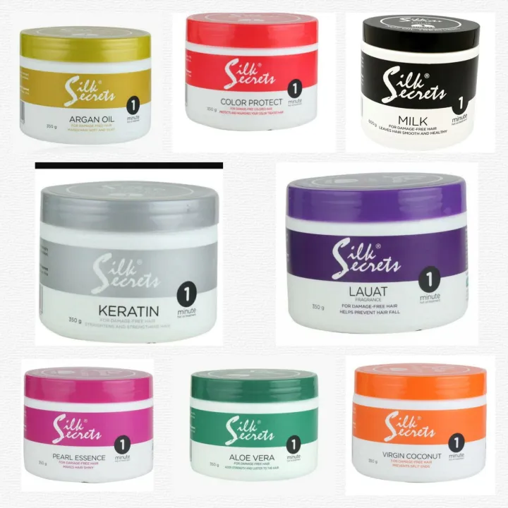 Silk Secrets.1min Hair treatment Argan Oil/Color Protect/Milk/Keratin