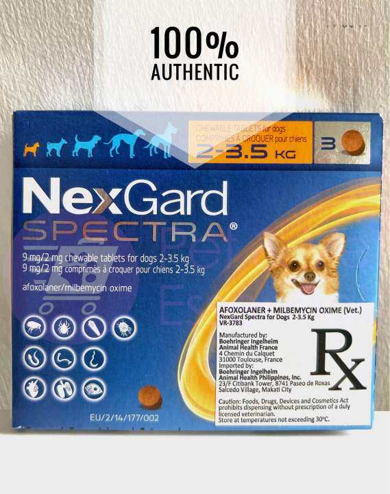 Nexgard Spectra 2-3.5 kg for Dogs Chewable Tablet | Lazada PH