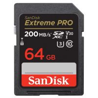 SanDisk Extreme Pro SD Card 64GB ( SDSDXXU-064G-GN4IN ) ความเร็วอ่าน 200MB/s เขียน 90MB/s เมมโมรี่ แซนดิส รับประกัน Synnex lifetime