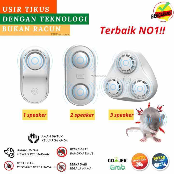 Alat Pengusir Tikus Ultrasonic Tanpa Racun Pembasmi Pembunuh Tikus