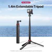 ??Ulanzi Go Quick 2(ของแท้)ไม้ถ่ายรูปพร้อม3ขาตั้งได้ แข็งแรง ยาว 1.4m ไม้เซลฟี่ tripod