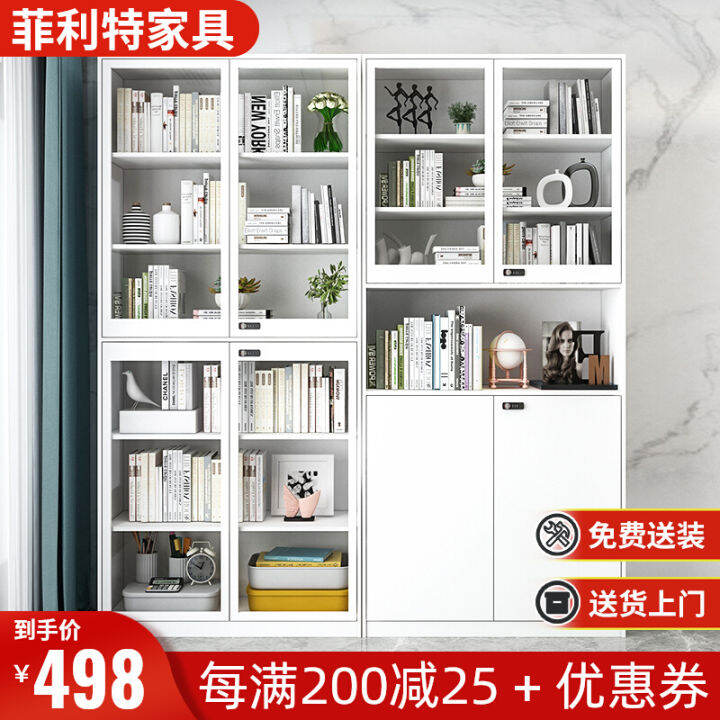 Felite Household DustProof Bookcase Locker with Glass Door Display