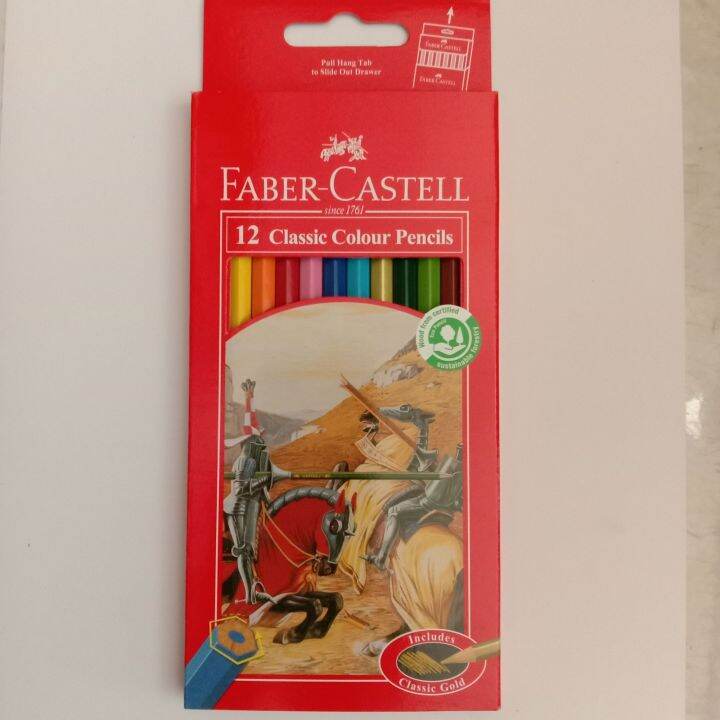 Pensil Warna FABER CASTELL Panjang 1 Kotak Isi 12 Warna Pensil | Lazada ...