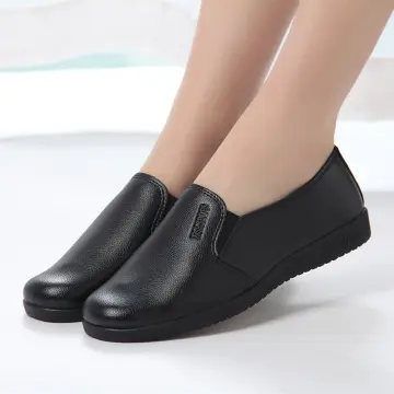 Cute leather hot sale work shoes