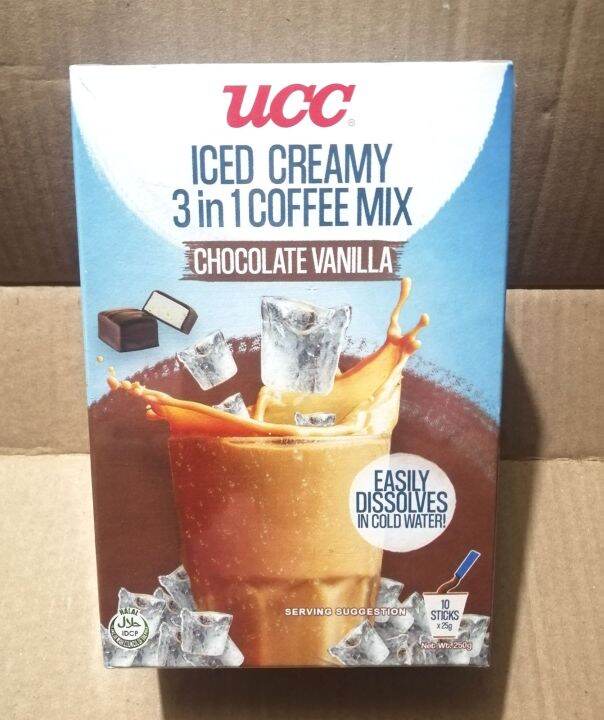 UCC Iced Creamy 3 in 1 Coffee Mix Chocolate Vanilla (10 sticks x 25g
