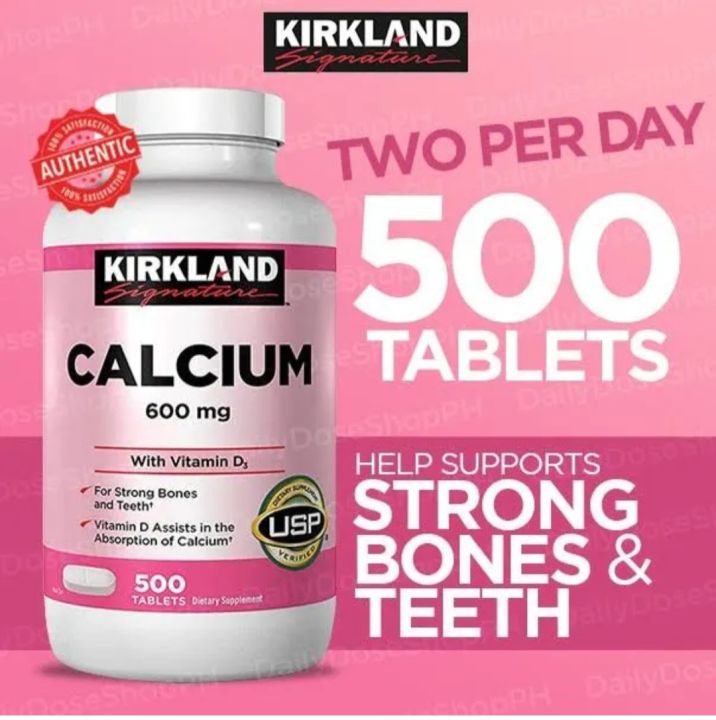 Kirkland Signature Calcium Citrate Magnesium And Zinc With Vitamin D3 500 Tablets Lazada Ph