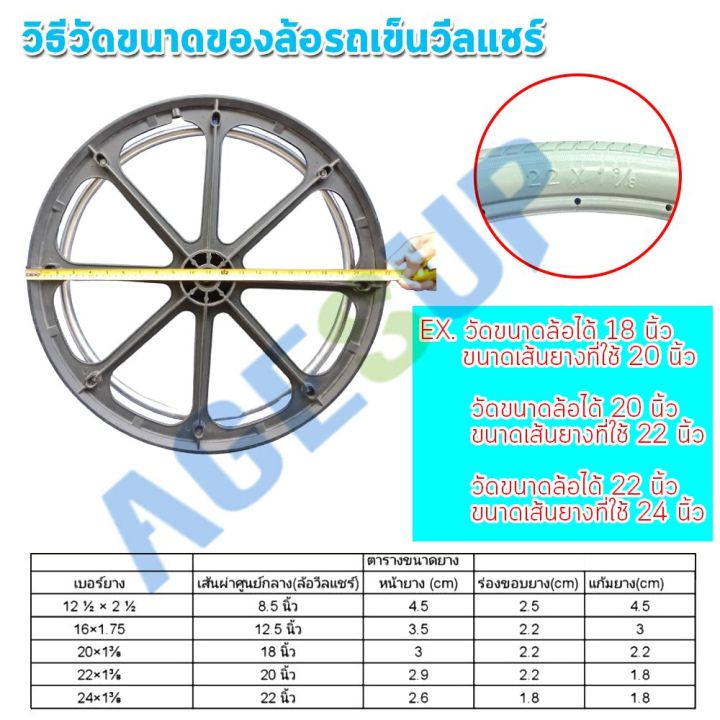 ยางอะไหล่-ยางตัน-pu-อะไหล่-ล้อ-รถเข็น-วีลแชร์-ขนาด-22-นิ้ว-ขายเป็นเส้น-ข้าง