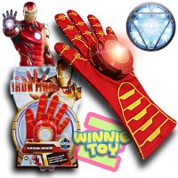 ถุงมือผ้า ฮีโร่iron man มีแสงสีเสียง Winnietoys