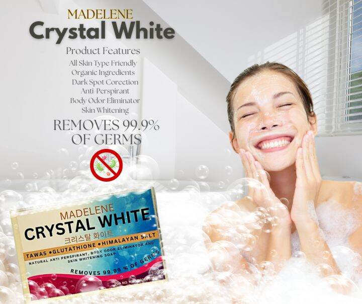 Madelene Crystal White Soap / Odor Eliminator/Anti Bacterial/Anti fungi