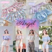 TD Chic Shop - Angel Top เสื้อครอป เสื้อเปิดไหล่ มีหลายผ้า หลายลาย แนวเกาหลี