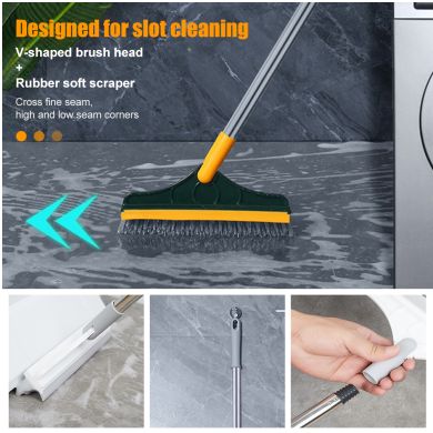 2-in-1 Bathroom & Kitchen V-shaped Seam Brush, Toilet Cleaning