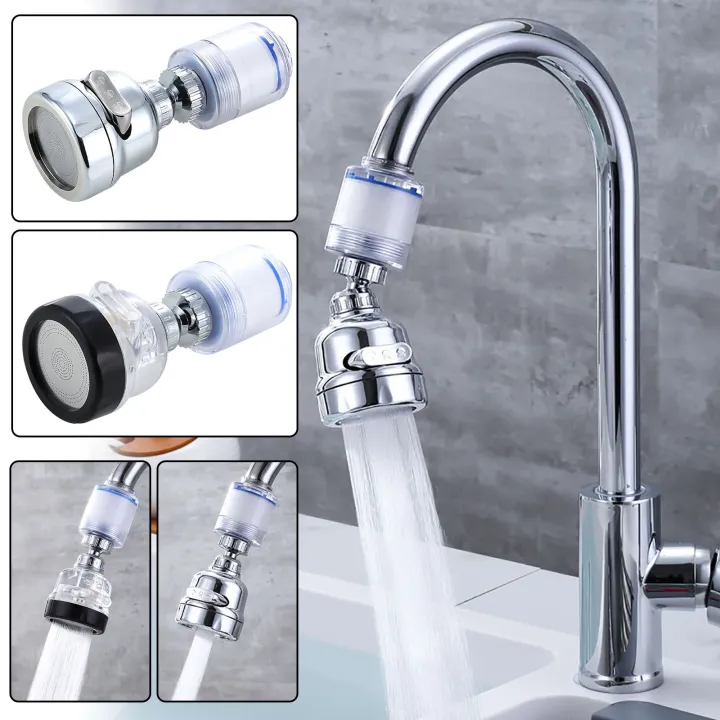 360° Rotating Nozzle for Faucet Three Water Outlet Methods Water Tap ...