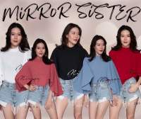 เสื้อคอปีนช่วงแขนปีกค้างคาวพริ้วสวย Tag::Mirror Sister