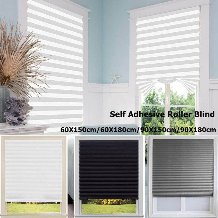 Pleated Blinds Adhesive Nonwoven Window Shades Roller Blind For Office