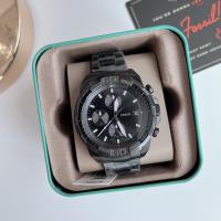 FOSSIL  Bronson Chronograph Quartz Black Dial Mens Watch   สาย สีดำ หน้าปัด สีดำ  ขนาด&amp;gt;&amp;gt;&amp;gt; 44  มิล อุปกรณ์ กล่องแบรนด์ / ป้ายราคา