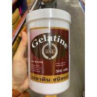 Gelatine ( The One ) 500 G. เจลาติน ชนิดผง ( วัตถุเจือป่นอาหาร )