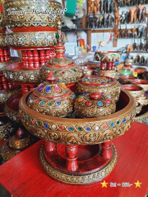 Tawaii Handicrafts : ขันโตก พานโตก ผอบ ผอบเจดีย์ 10"