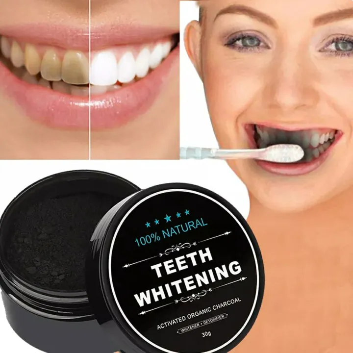 30g Bamboo Charcoal Teeth Whitening Powder Set Dental Charcoal Oral ...