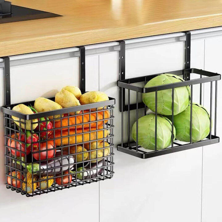 Fruit Basket Onion Storage Wire Baskets Stackable Wall Mounted
