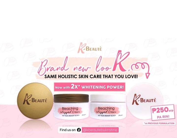 KBeauté BLEACHING WHIPPED CREAM ORIGINAL onhand with freebies Lazada PH