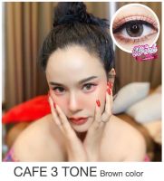 คอนเทคเลนส์ Cafe 3 tone ละมุนมากกก ทั้งสีเทา สีนำ้ตาล (ฟรีตลับ)