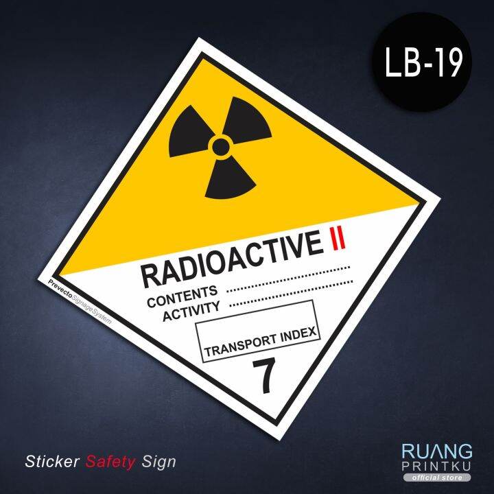 Stiker Label Limbah B3 Radioactive Ii Lazada Indonesia