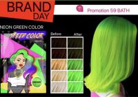 Inzane สีย้อมผม ราคาพิเศษฉลองเปิดร้าน สี Neon green