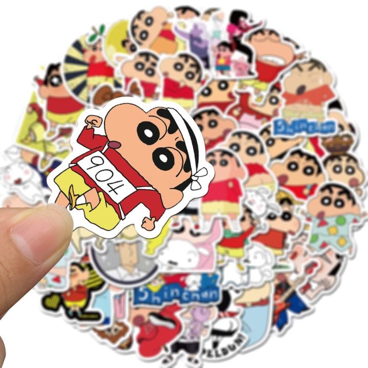 sticker-สติ๊กเกอร์-ชินจัง-h-229-ชินจังจอมแก่น-50ชิ้น-ญี่ปุ่น-การ์ตูน-เครยอนชินจัง-ชินจัง-จอมซน-สติ้กเกอร์-การ์ตูน