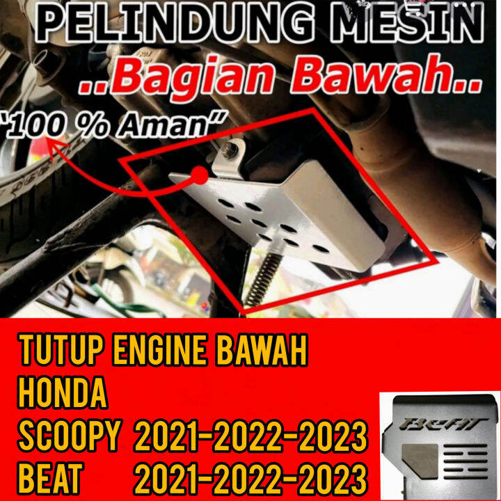 Cover Engine Pelindung Bawah Mesin Honda Beat Dan Scoopy 2021-2022-2023 ...
