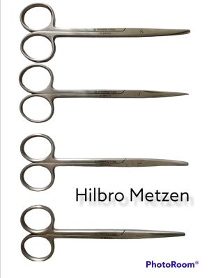 Hilbro METZENBAUM 14 cm. 4 กรรไกรขนาด แบบตรง แบบโค้ง