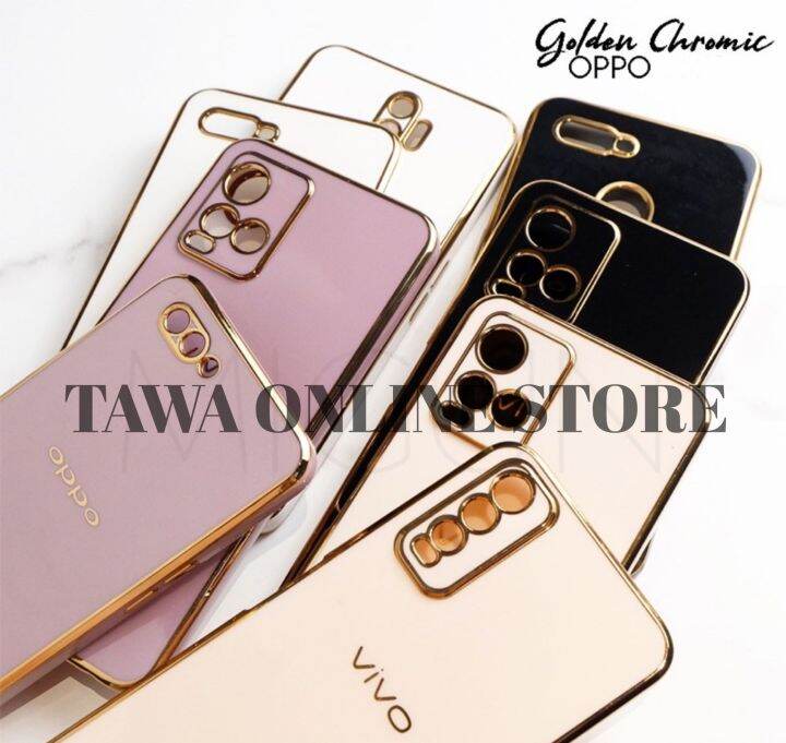 Golden Chromic Case For Oppo A5s A12 A7 A11k F9 A3s C1 A1k C2 A5 2020