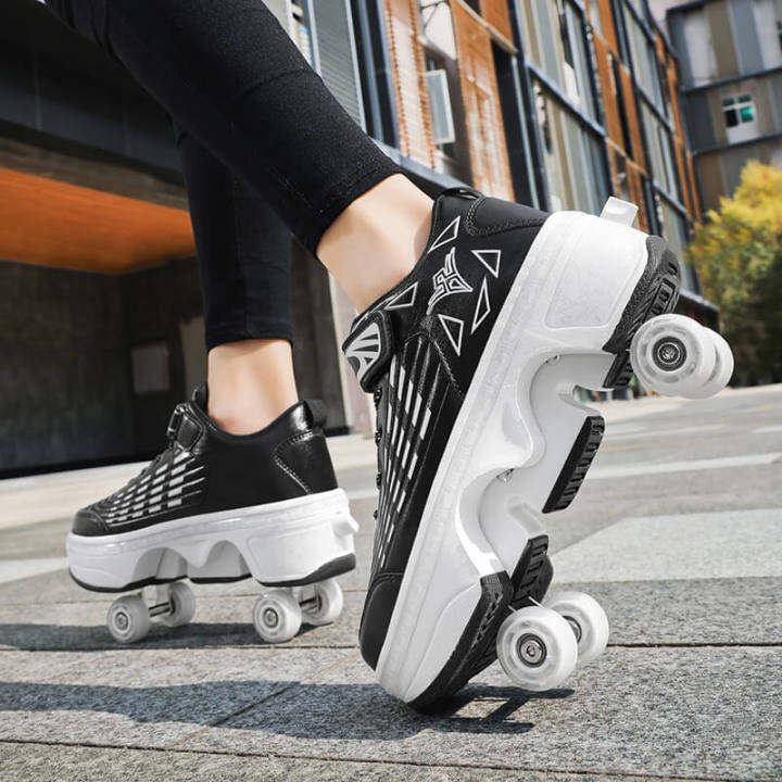 Four-Wheel Heelys Skates Men's and Women's Children Harness Skate Shoes ...