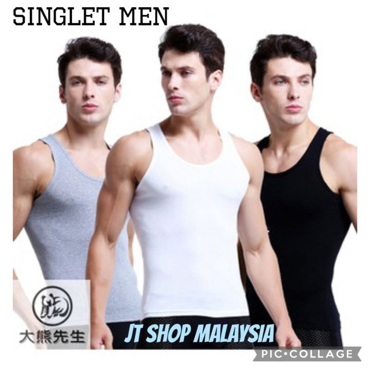 Men Vest / Men Sleeveless / Men Singlet / Cotton Singlet / Baju Lelaki ...