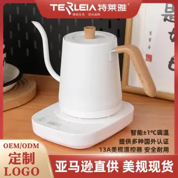 110V/220V Retro Electric Kettle 1.0L Gooseneck Slender Mouth Teapot Hand  Brew Coffee Pot 304