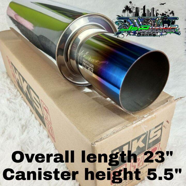 HKS Jasma 23 inch Muffler 304 Stainless Titanium Burnt Tip Lazada PH
