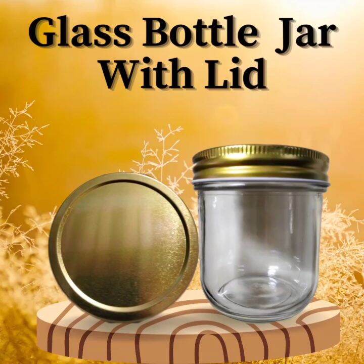 Glass Bottle Jar (300ML) with Lid Lazada