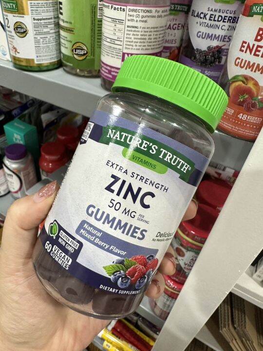 Nature’s Truth Vitamin Extra Strength Zinc 50MG 60 Gummies Lazada.co.th