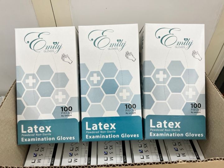 latex-ถุงมือมีแป้ง-เกรดการแพทย์-emily-gloves