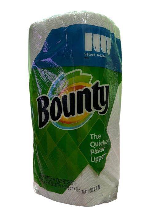 Bounty Paper Towels Single Roll, 2Ply Sheets, 11 inches X