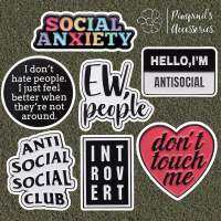 ʕ •ᴥ•ʔ ✿ พร้อมส่ง : เข็มกลัดเซ็ทแอนทีโซเชียลโซเชียลคลับ | Anti Social Social Club Enamel Brooch Pin Set.