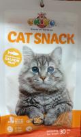 ขนมแมว ยี่ห้อ OKIKO CAT SNACK รสเนื้อปลาแซลมอน ขนาด30กรัม (1ถุง)