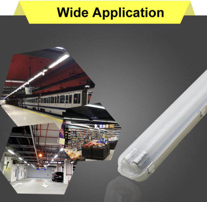 T8 LED Triproof Outdoor Fixture 60cm1200mm single and double Tube